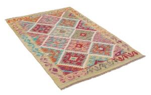 Tappeto Kilim Geometrico Beige Multicolore 100x145 Cm