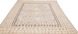 Tappeto Kilim Geometrico Beige Tortora 201x291 Cm