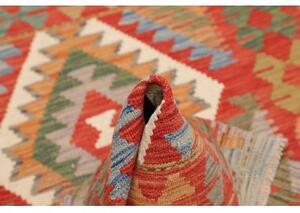Tappeto Kilim Geometrico Rosso Beige 99x152 Cm