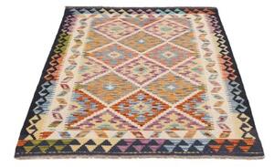 Tappeto Kilim Geometrico Avorio Multicolore 105x149 Cm
