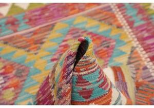 Tappeto Kilim Geometrico Multicolore Avorio 103x146 Cm