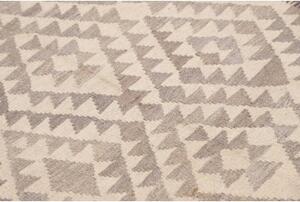 Tappeto Kilim Geometrico Beige Grigio 152x201 Cm