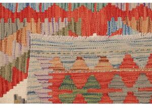 Tappeto Kilim Geometrico Rosso Beige 99x152 Cm