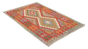 Tappeto Kilim Geometrico Rosso Beige 99x152 Cm