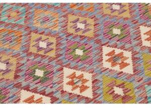 Tappeto Kilim Geometrico Azzurro Multicolore 103x149 Cm