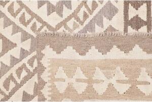 Tappeto Kilim Geometrico Beige Tortora 201x291 Cm