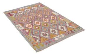 Tappeto Kilim Geometrico Azzurro Multicolore 103x149 Cm