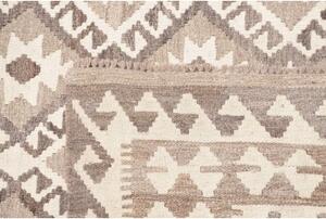Tappeto Kilim Geometrico Grigio Tortora Avorio 205x294 Cm
