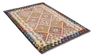 Tappeto Kilim Geometrico Avorio Multicolore 105x149 Cm