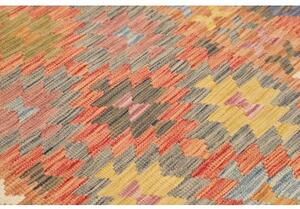 Tappeto Kilim Geometrico Mattone Ocra 100x193 Cm