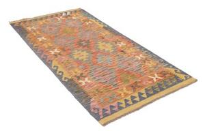 Tappeto Kilim Geometrico Mattone Ocra 100x193 Cm