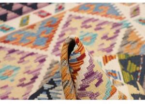 Tappeto Kilim Geometrico Avorio Multicolore 105x149 Cm
