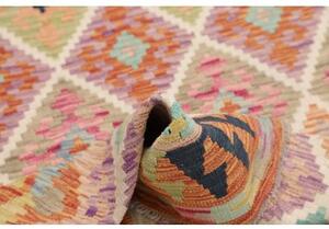 Tappeto Kilim Geometrico Arancione Multicolore 105x204 Cm