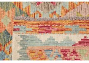 Tappeto Kilim Geometrico Arancione Multicolore 98x196 Cm