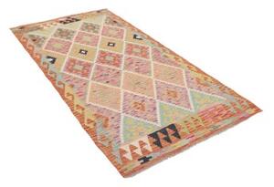 Tappeto Kilim Geometrico Arancione Multicolore 105x204 Cm