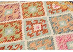 Tappeto Kilim Geometrico Beige Rosa 105x200 Cm