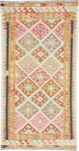 Tappeto Kilim Geometrico Beige Rosa 105x200 Cm