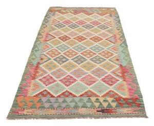 Tappeto Kilim Geometrico Multicolore 102x216 Cm