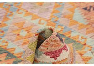 Tappeto Kilim Geometrico Arancione Multicolore 98x196 Cm