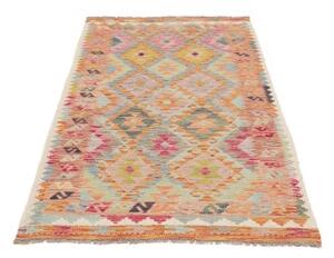 Tappeto Kilim Geometrico Arancione Multicolore 98x196 Cm