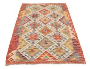 Tappeto Kilim Geometrico Terracotta Beige 95x196 Cm