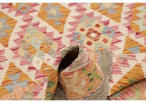 Tappeto Kilim Stilizzato Beige Rosa 105x199 Cm