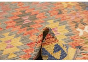 Tappeto Kilim Geometrico Mattone Ocra 100x193 Cm