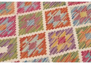 Tappeto Kilim Geometrico Rosso Mattone Multicolore 100x174 Cm