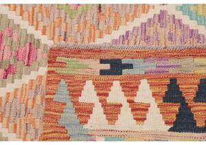 Tappeto Kilim Geometrico Arancione Multicolore 105x204 Cm