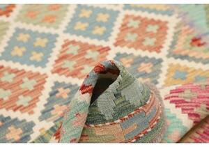 Tappeto Kilim Geometrico Multicolore 102x216 Cm