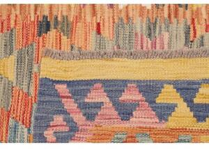 Tappeto Kilim Geometrico Mattone Ocra 100x193 Cm