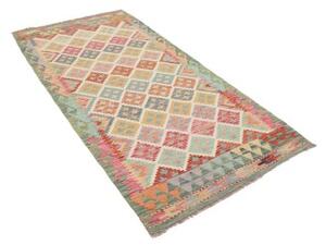 Tappeto Kilim Geometrico Multicolore 102x216 Cm