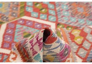 Tappeto Kilim Geometrico Rosso Mattone Multicolore 150x203 Cm