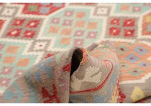 Tappeto Kilim Stilizzato Tortora Multicolore 174x249 Cm