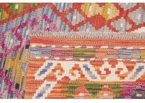 Tappeto Kilim Geometrico Rosso Mattone Multicolore 150x203 Cm