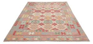 Tappeto Kilim Stilizzato Tortora Multicolore 174x249 Cm