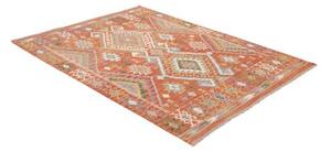 Tappeto Kilim Geometrico Ruggine Multicolore 149x192 Cm