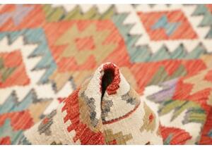 Tappeto Kilim Geometrico Becco Di Mattone Avorio Quadrato 150x150 Cm