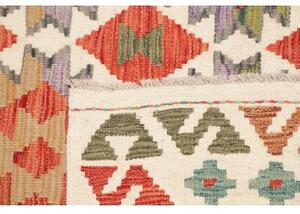 Tappeto Kilim Geometrico Becco Di Mattone Avorio Quadrato 150x150 Cm