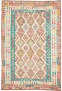 Tappeto Kilim Geometrico Rosso Mattone Avorio 172x256 Cm