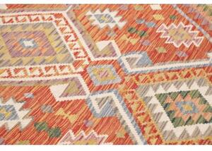 Tappeto Kilim Geometrico Ruggine Multicolore 149x192 Cm