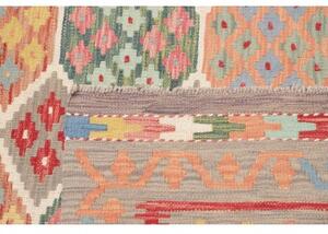 Tappeto Kilim Stilizzato Tortora Multicolore 174x249 Cm