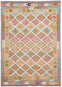 Tappeto Kilim Geometrico Beige Multicolore 149x211 Cm