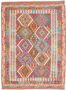 Tappeto Kilim Geometrico Rosso Mattone Multicolore 150x203 Cm