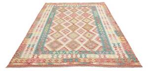 Tappeto Kilim Geometrico Rosso Mattone Avorio 172x256 Cm