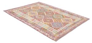 Tappeto Kilim Geometrico Porpora Mattone 152x204 Cm