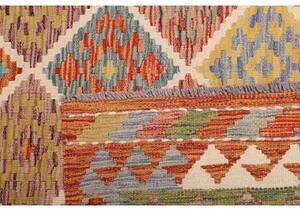 Tappeto Kilim Geometrico Arancione Beige 169x249 Cm