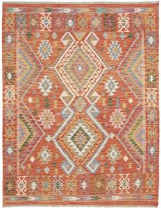 Tappeto Kilim Geometrico Ruggine Multicolore 149x192 Cm