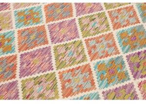 Tappeto Kilim Geometrico Beige Multicolore 149x211 Cm