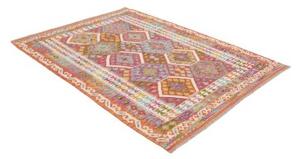 Tappeto Kilim Geometrico Rosso Mattone Multicolore 150x203 Cm